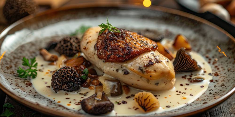 Poulet aux morilles